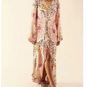 Free People Marais Printed Midi Dress Ivory Brand New. Lightweight and flowy
